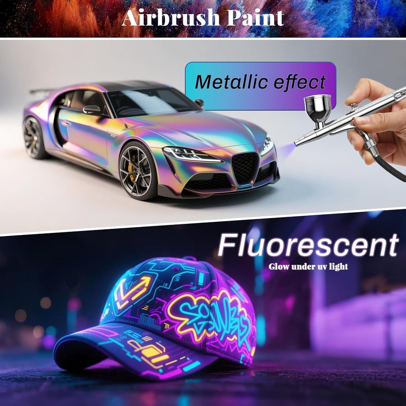 Colima Airbrush Paint – 36 Colors, Opaque & Brilliant | Ready-to-Spray Water-Based Acrylic Paint Set for Metal, Plastic Models, Canvas & Wood – Perfect for Artists Beginners & Hobbyists-30ml/OZ - Image 2